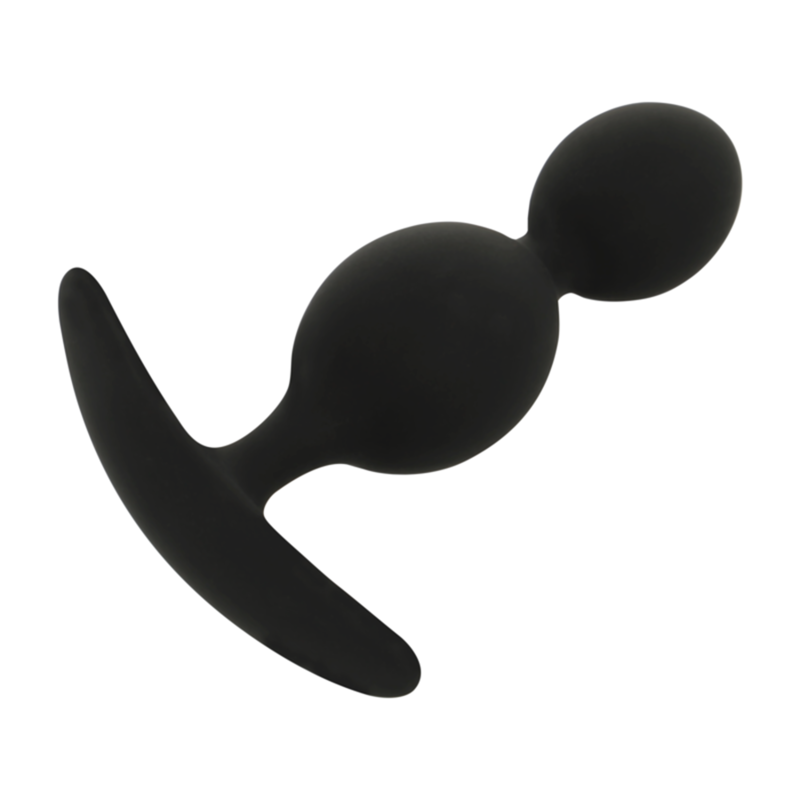 BLACK&SILVER - ORSON PLUG SILICONE 2 TIGES ANALES 9 CM